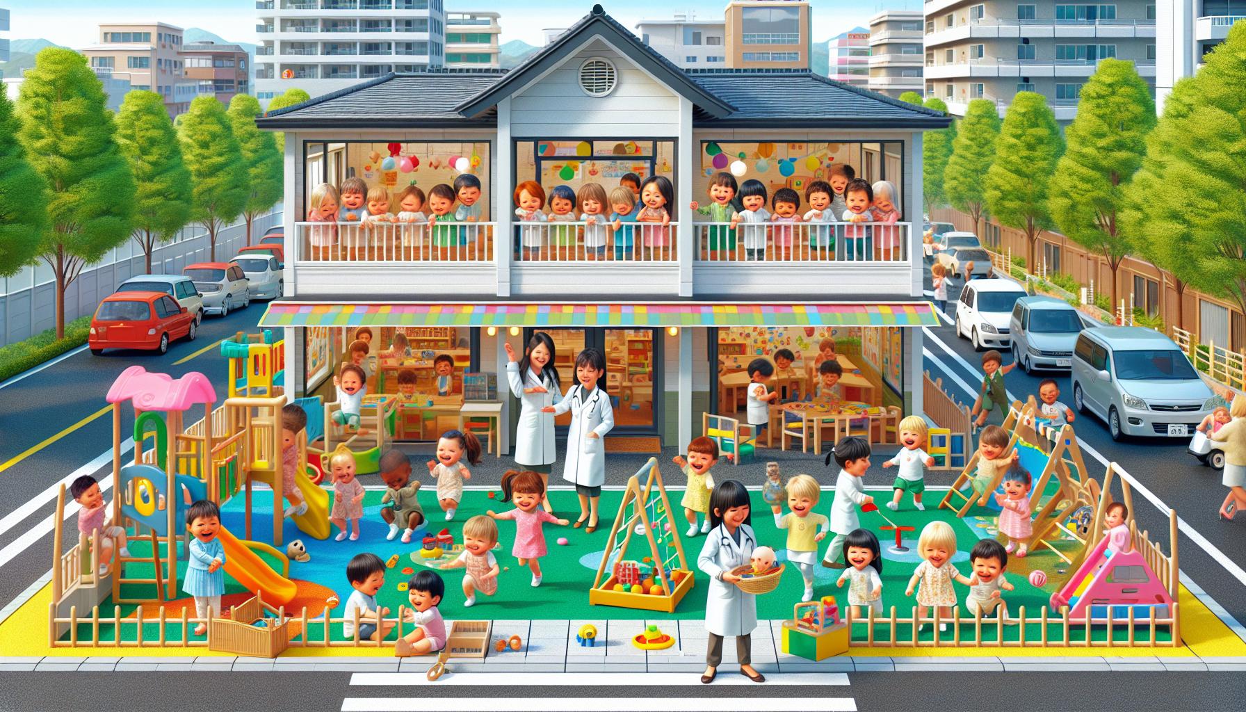 園児が遊ぶ様子