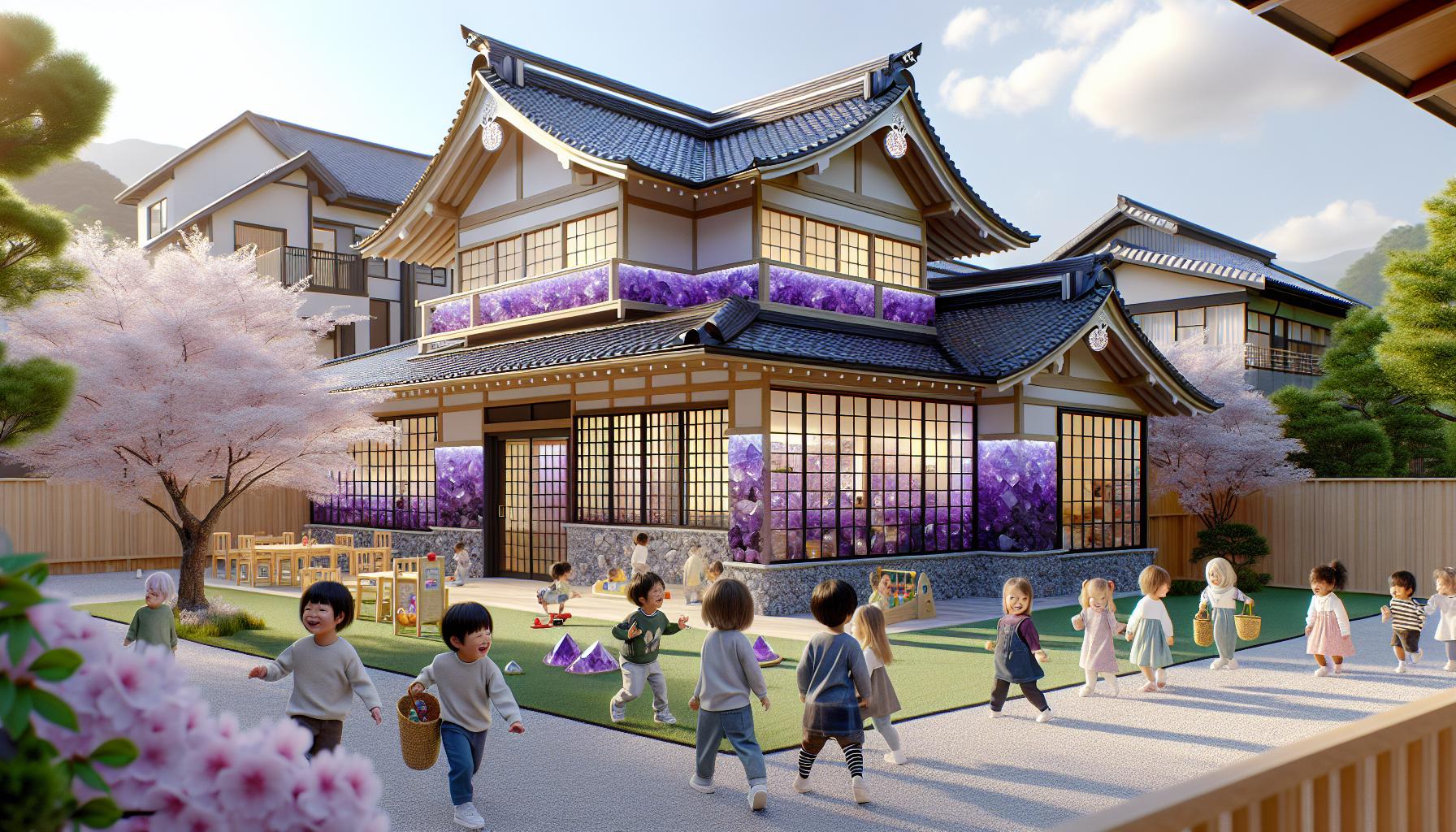 園内で遊ぶ園児の様子