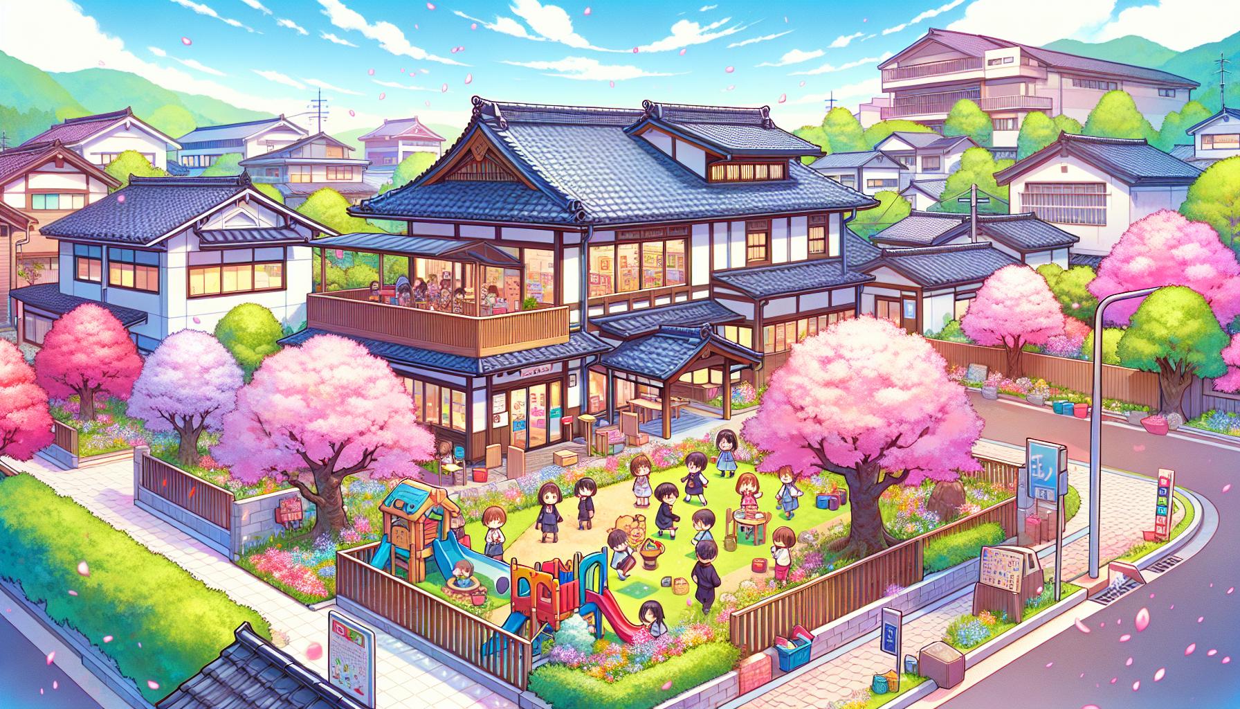 園内で遊ぶ園児たちの様子