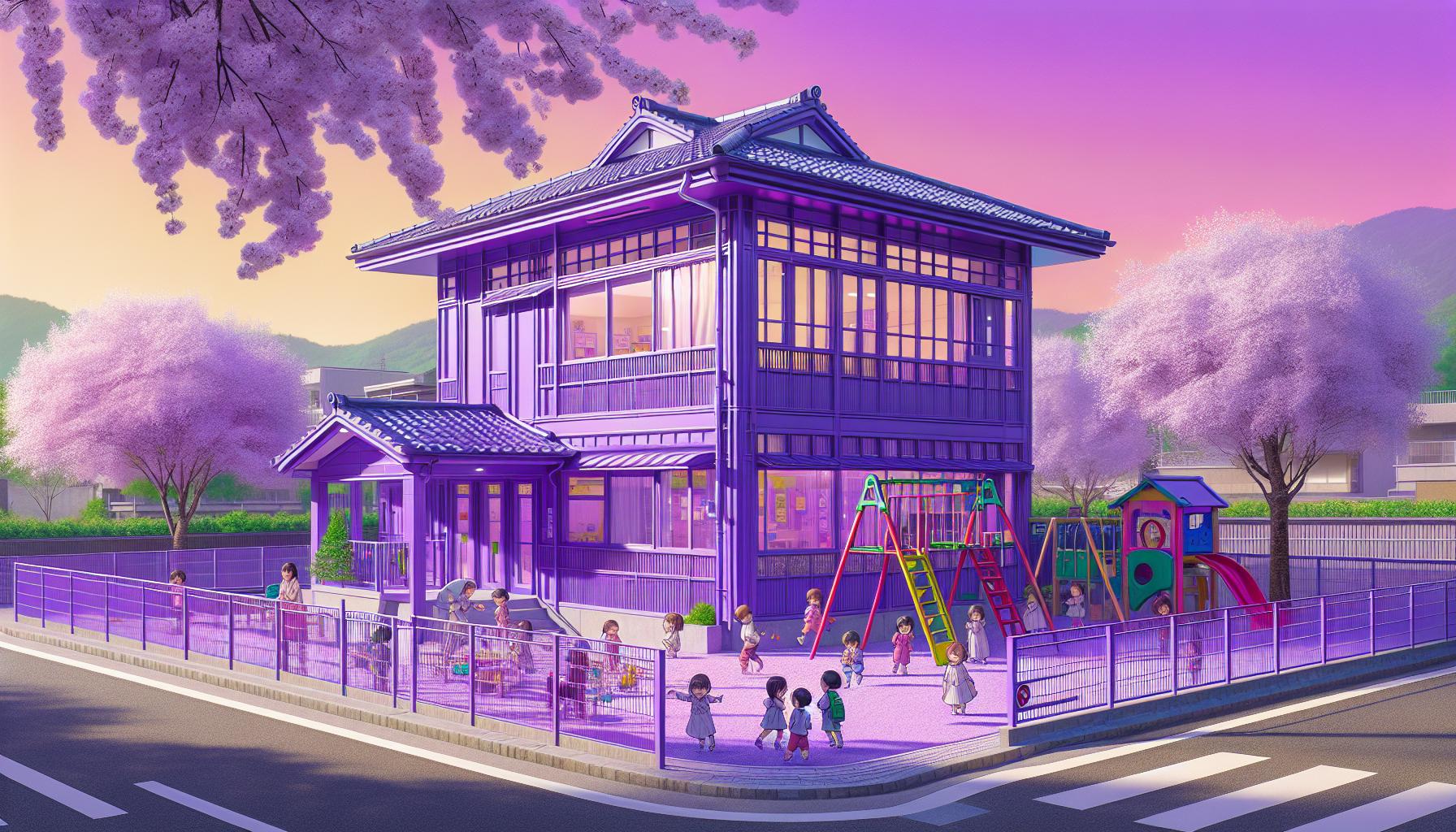 園内で遊ぶ園児の様子