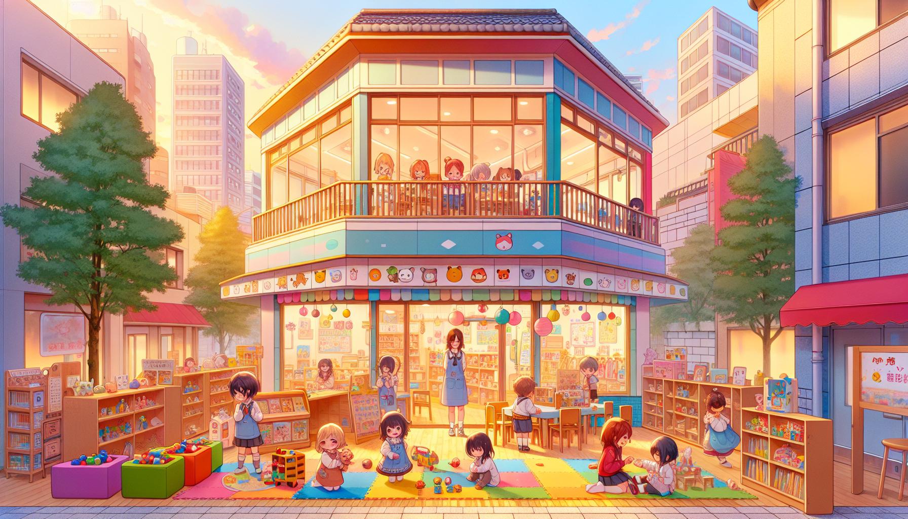 園児と園内の様子