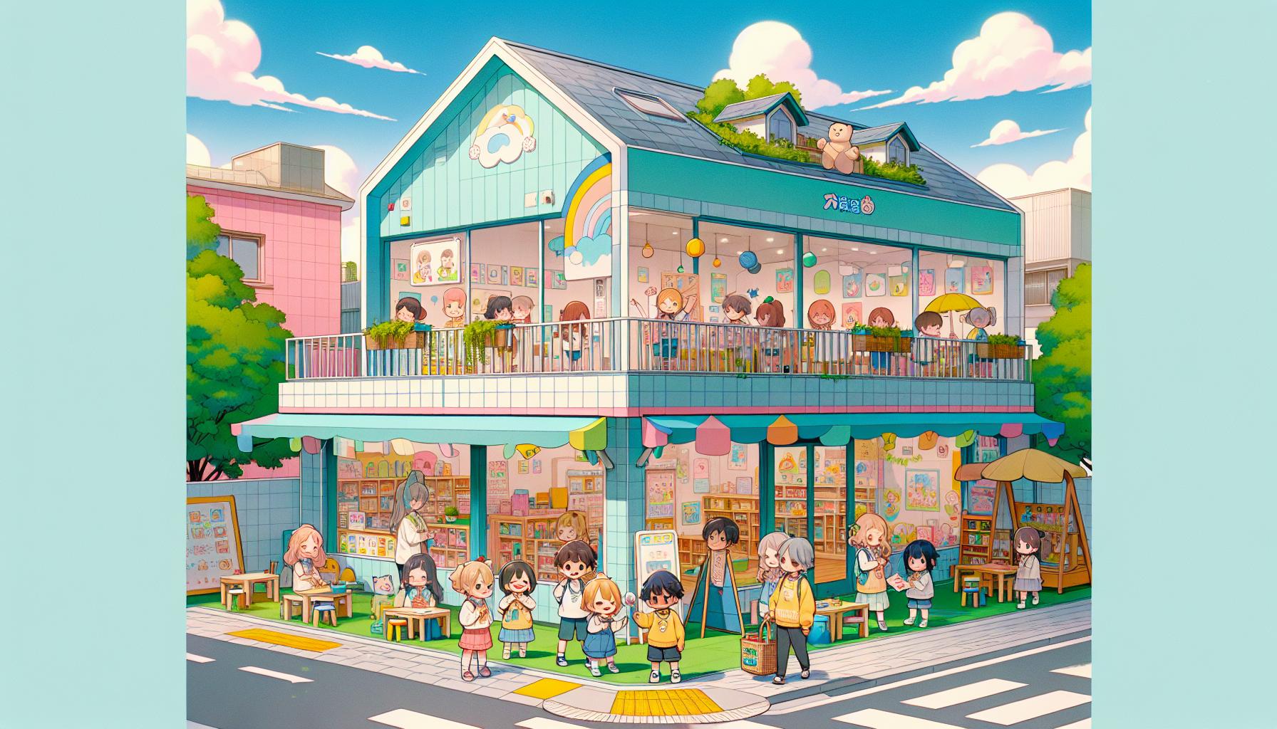 園内で遊ぶ園児の様子